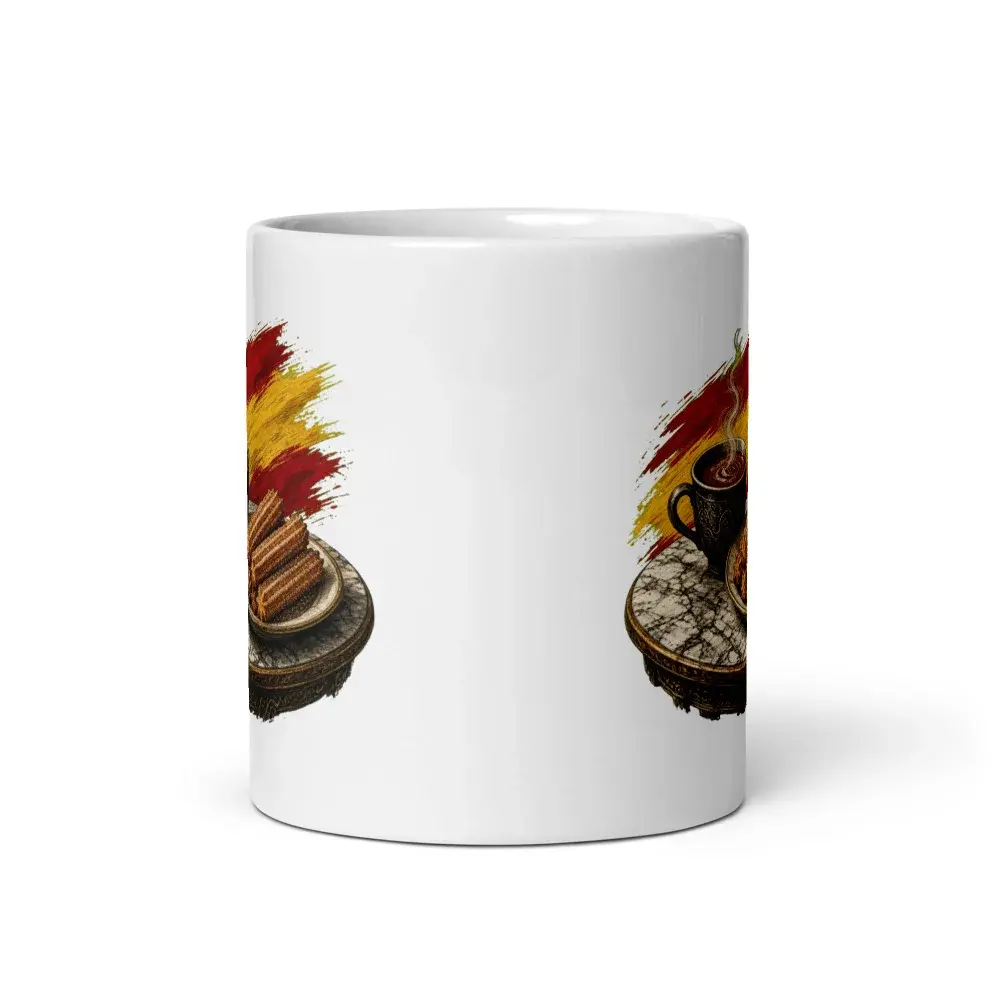 Chocolate con Churros · Arte — Taza — White — Front view