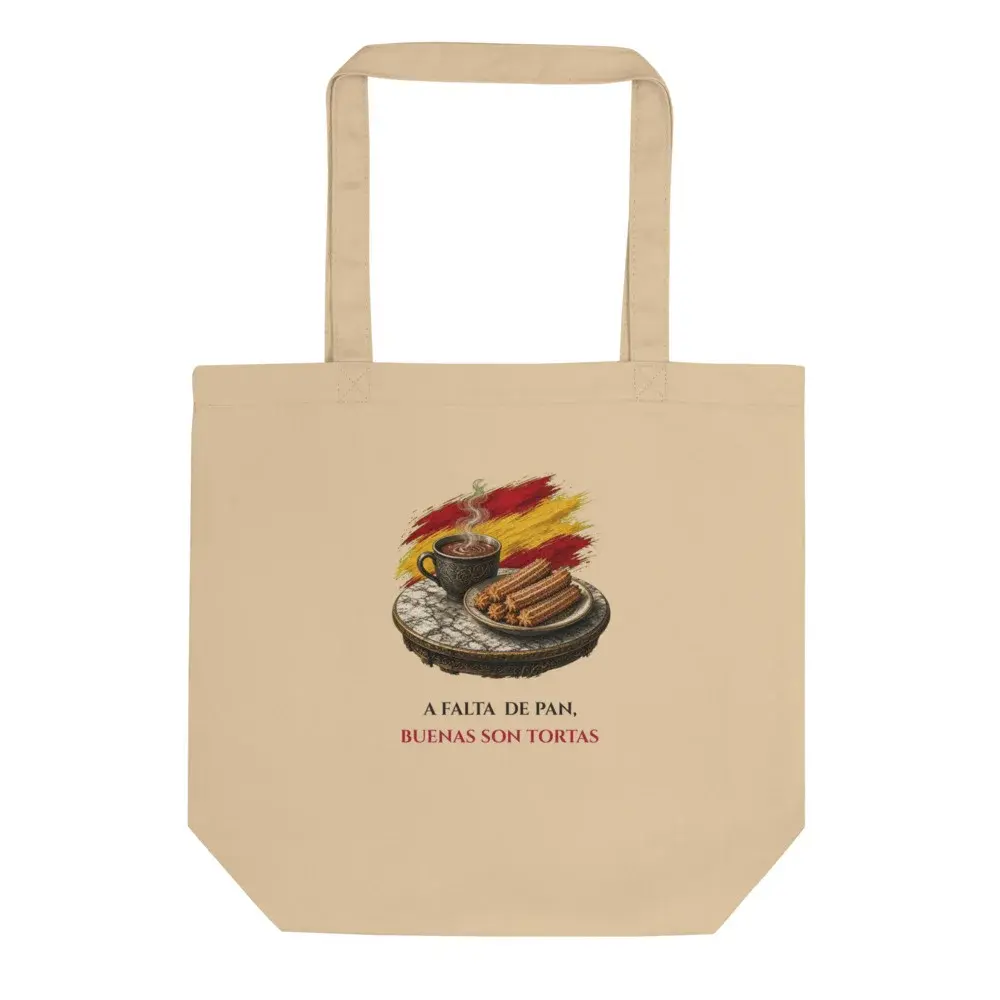 Chocolate con Churros · Frase — Bolsa tote