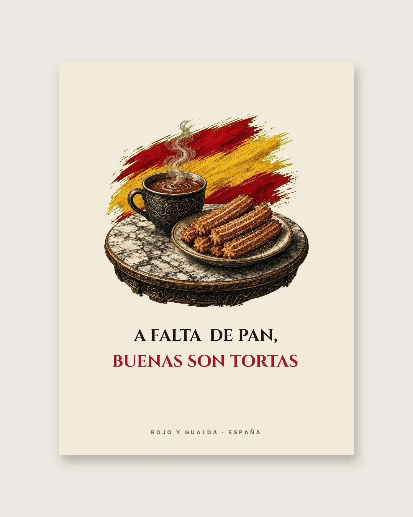Chocolate con Churros · Frase — Póster — detalle
