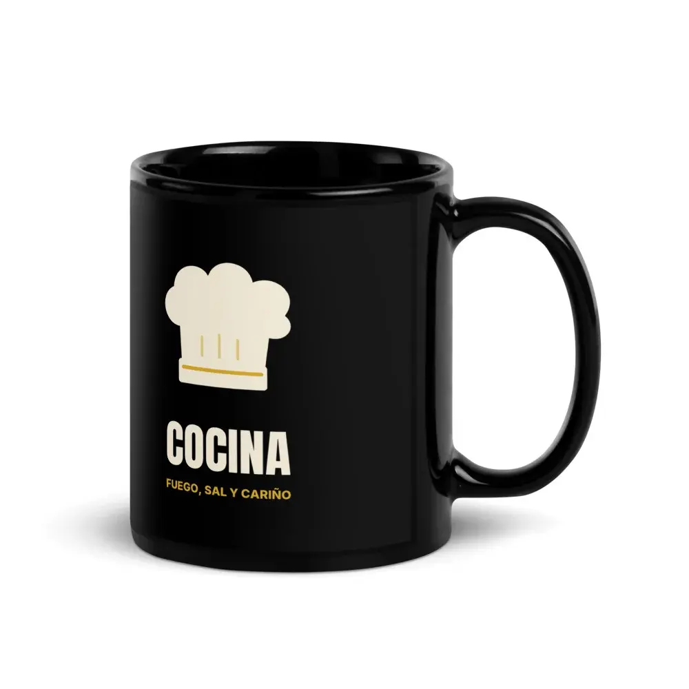 Cocina Minimal — Taza — Black — Handle on Right