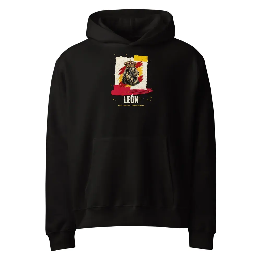 Collage · León — Sudadera oversize con capucha — Black