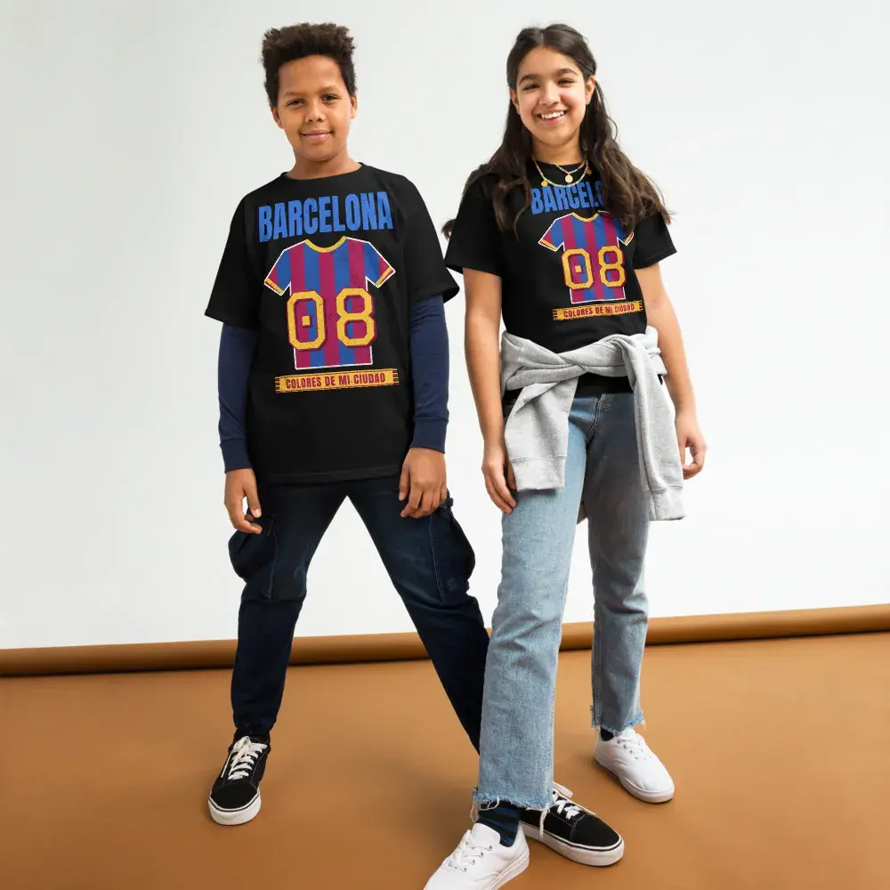 Colores de Barcelona — Camiseta infantil — Black — Front