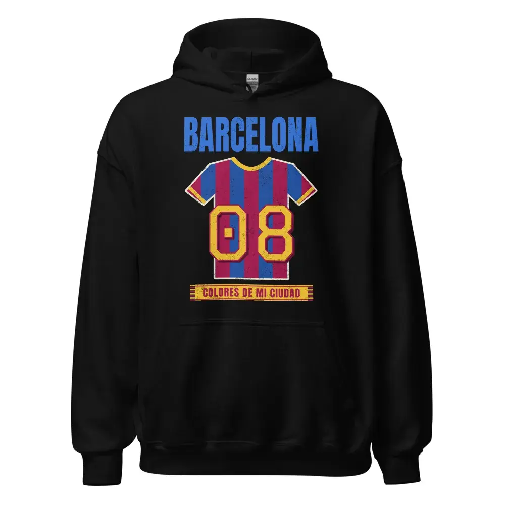 Colores de Barcelona — Sudadera con capucha — Black