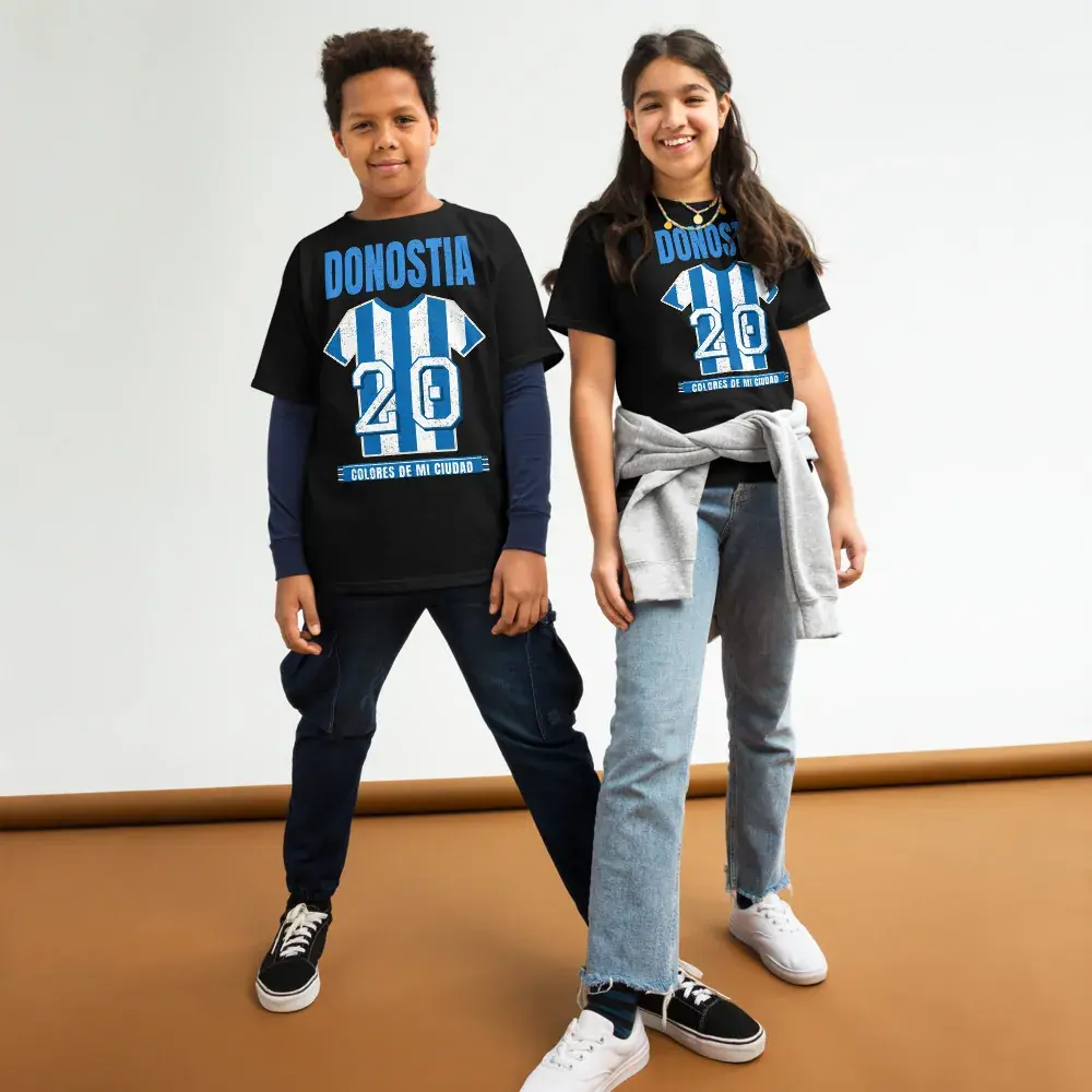 Colores de Donostia — Camiseta infantil — Black — Front