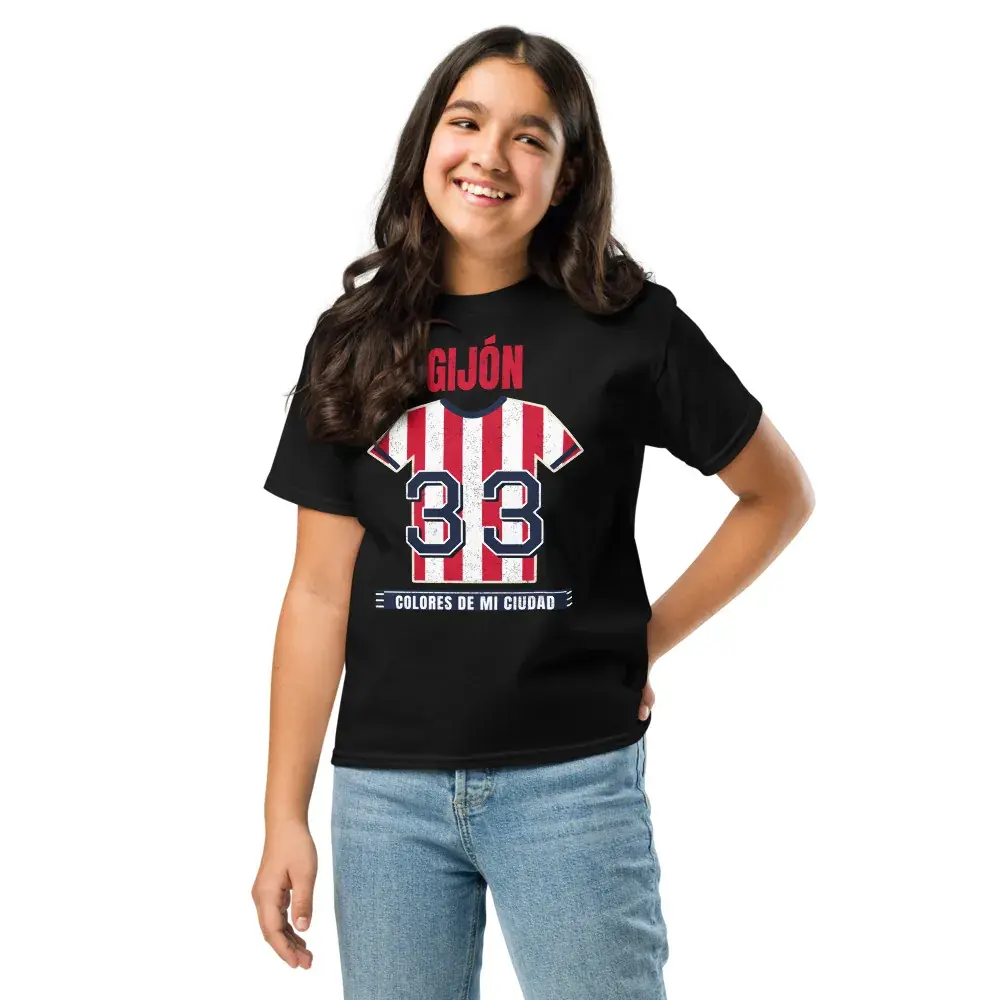 Colores de Gijón — Camiseta infantil — Black — Front