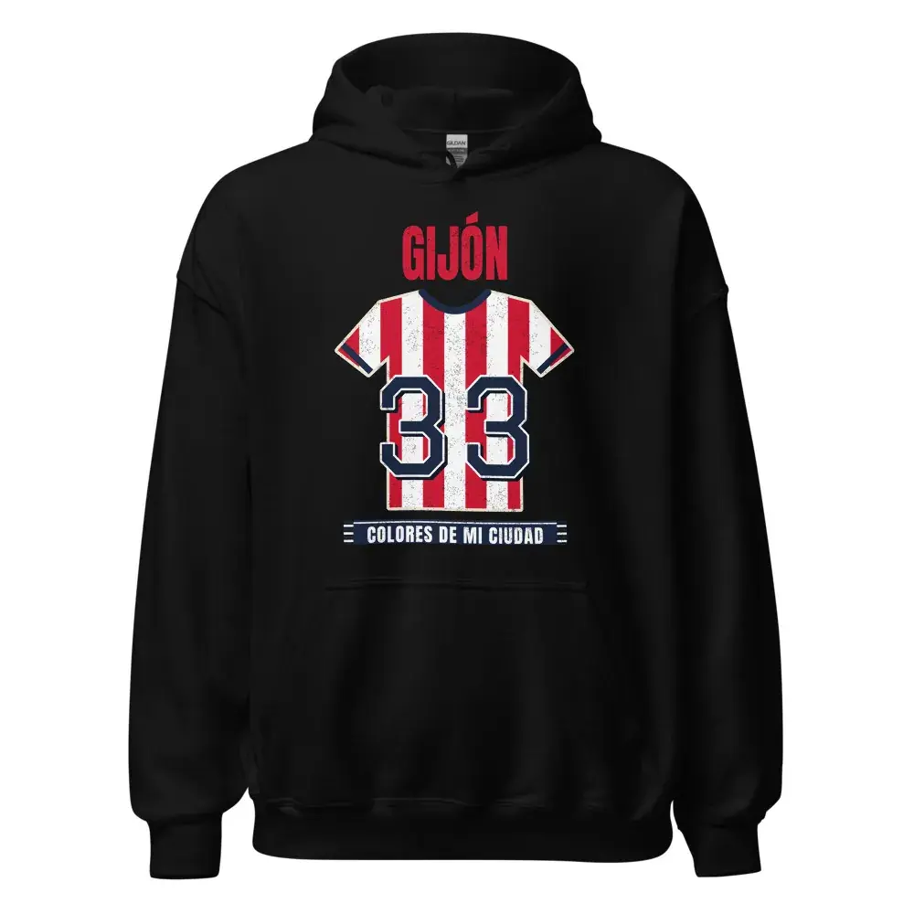 Colores de Gijón — Sudadera con capucha — Black