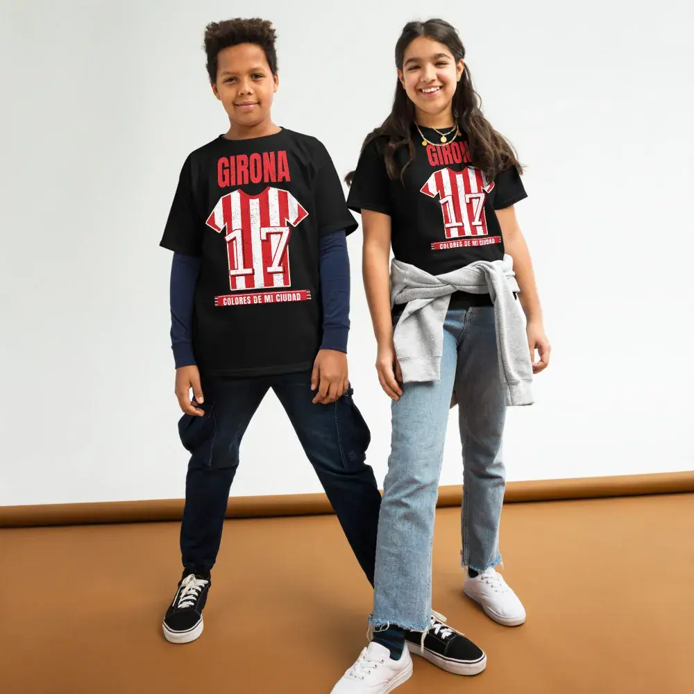 Colores de Girona — Camiseta infantil — Black — Front