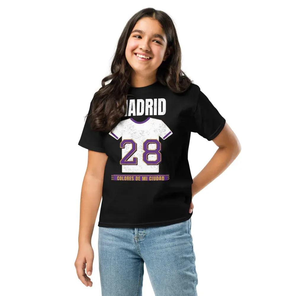 Colores de Madrid — Camiseta infantil — Black — Front