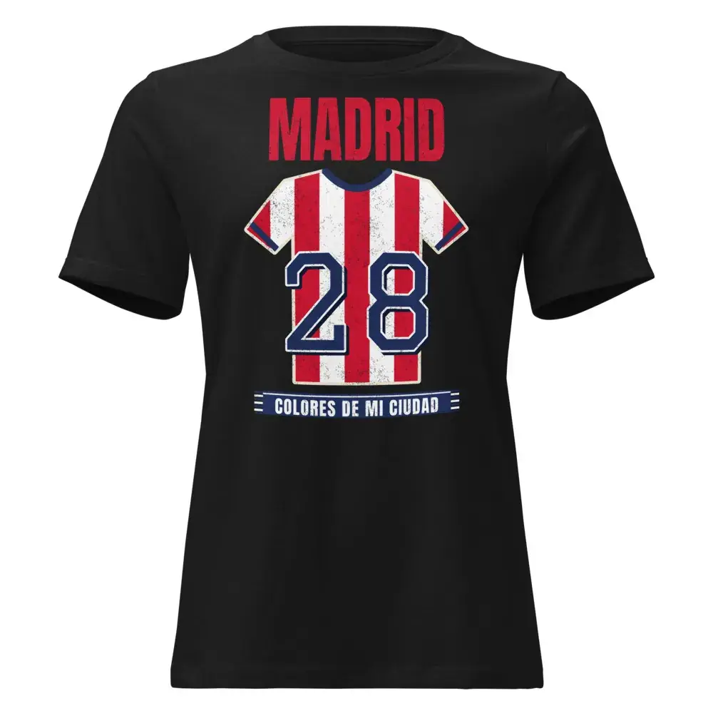 Colores de Madrid rojiblanco — Camiseta de mujer — Black