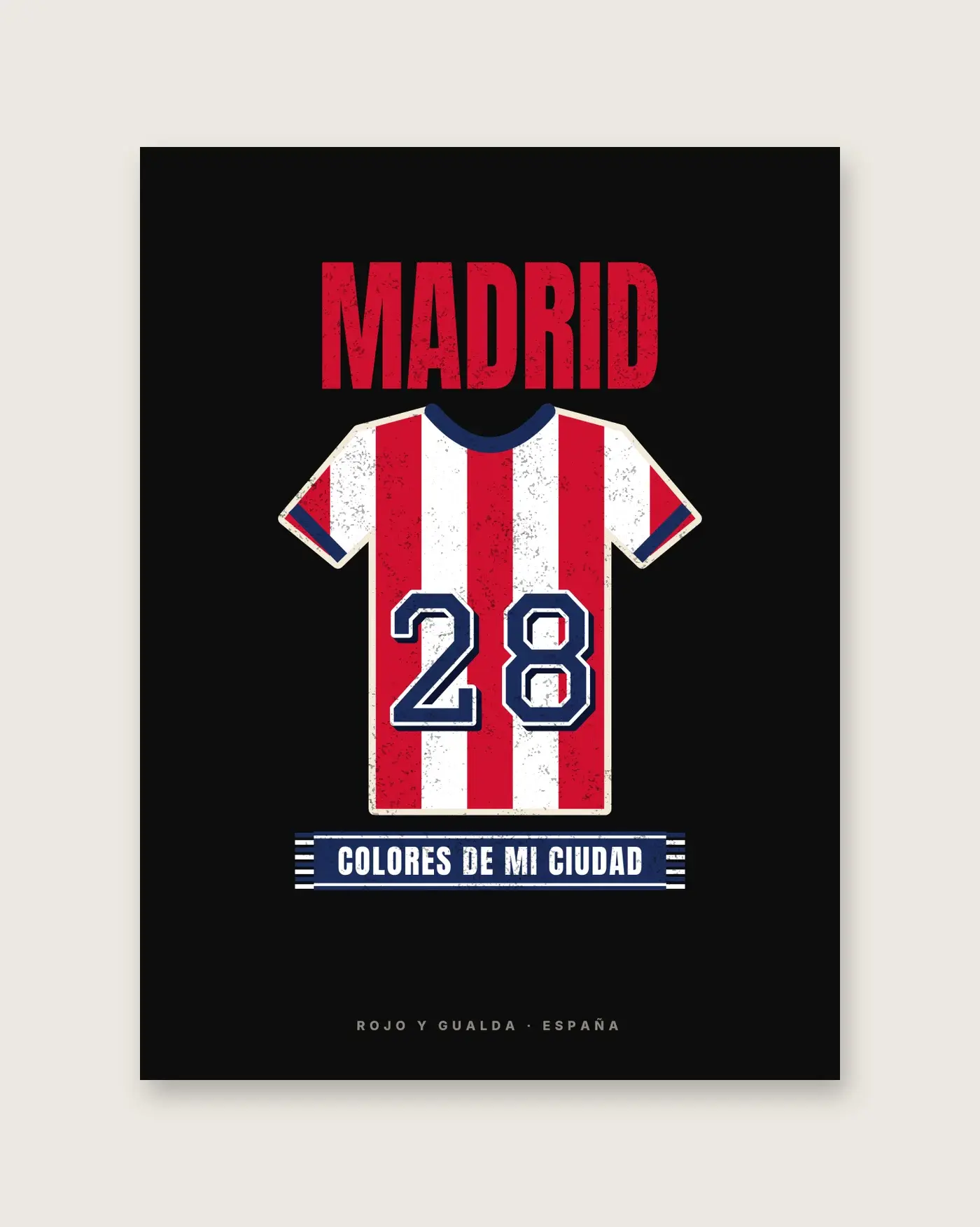 Colores de Madrid rojiblanco — Póster — detalle