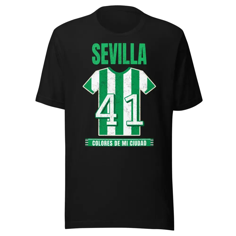 Colores de Sevilla verdiblanco — Camiseta — Black