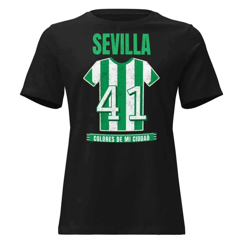 Colores de Sevilla verdiblanco — Camiseta de mujer — Black