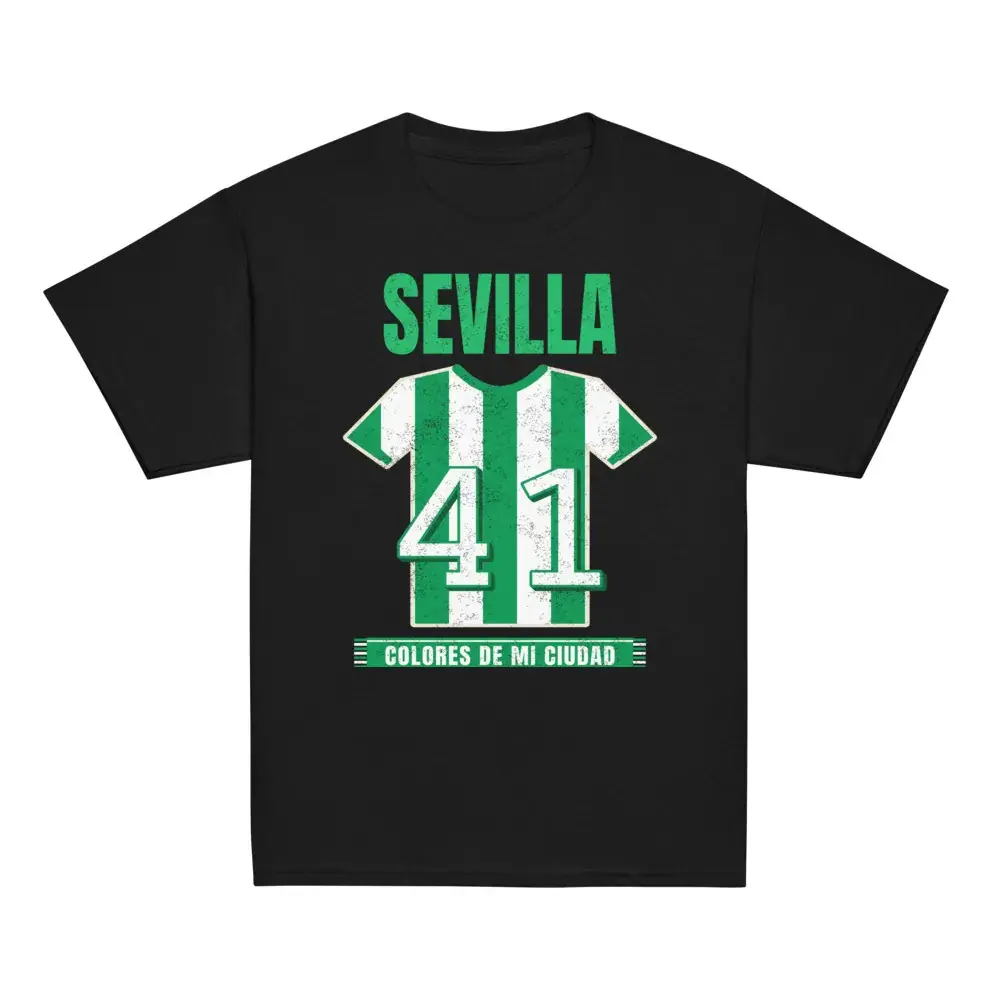 Colores de Sevilla verdiblanco — Camiseta infantil — Black — Front