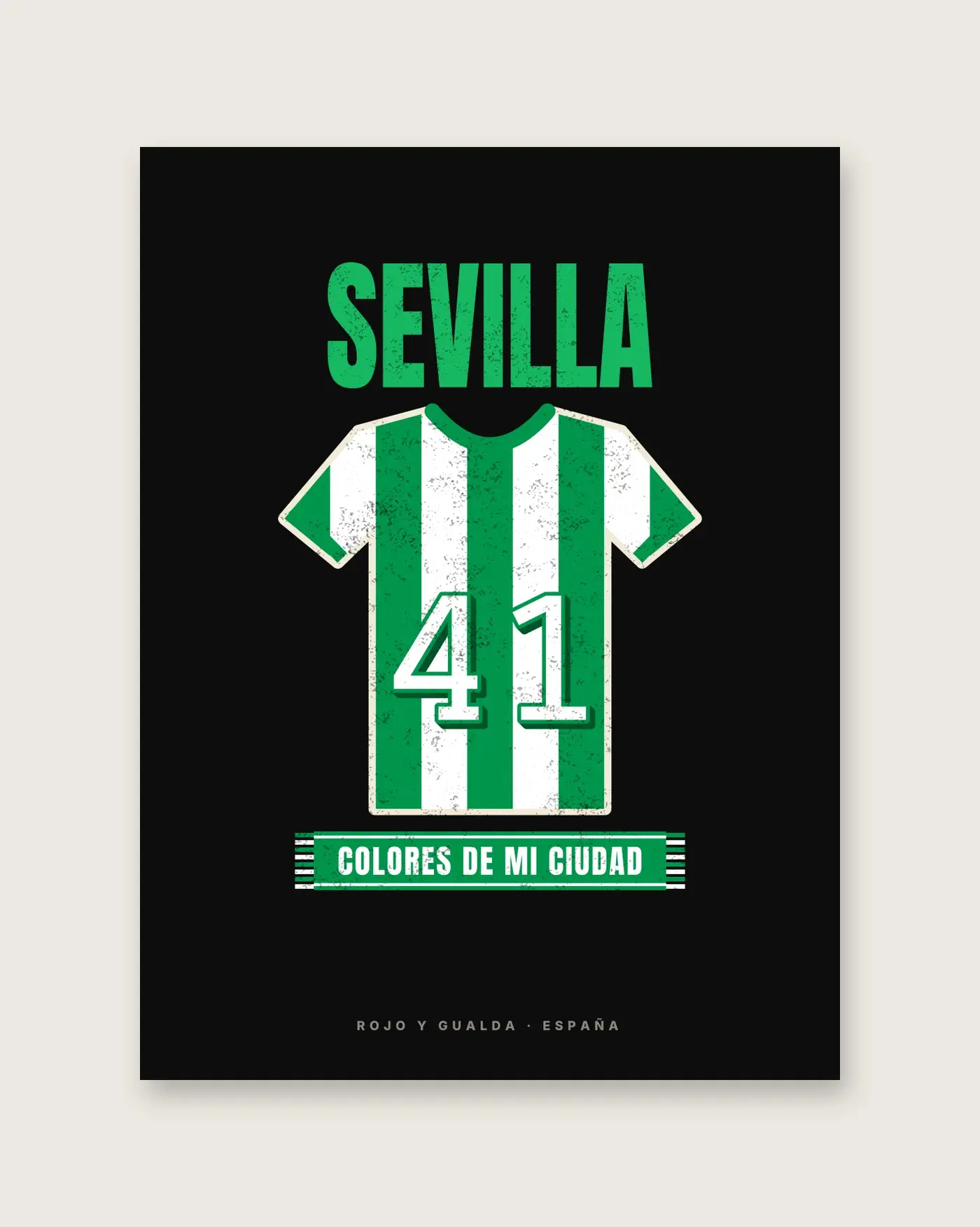 Colores de Sevilla verdiblanco — Póster — detalle