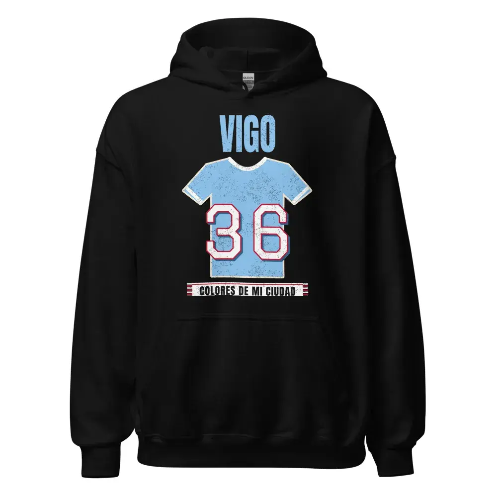 Colores de Vigo — Sudadera con capucha — Black