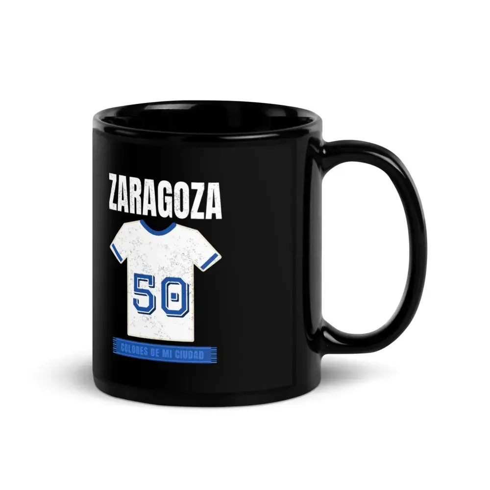 Colores de Zaragoza — Taza — Black — Handle on Right