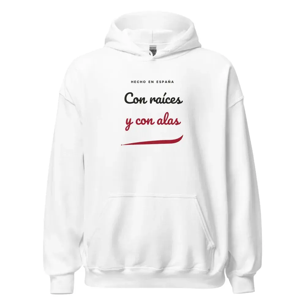 «Con raíces y con alas» — Sudadera con capucha — White