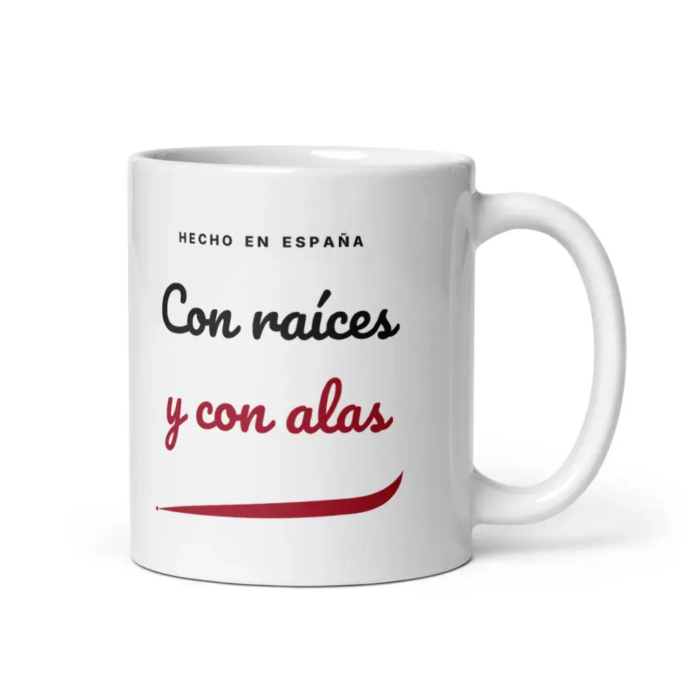 «Con raíces y con alas» — Taza
