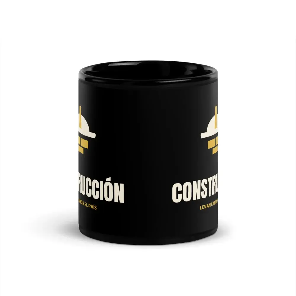 Construcción Minimal — Taza — Black — Front