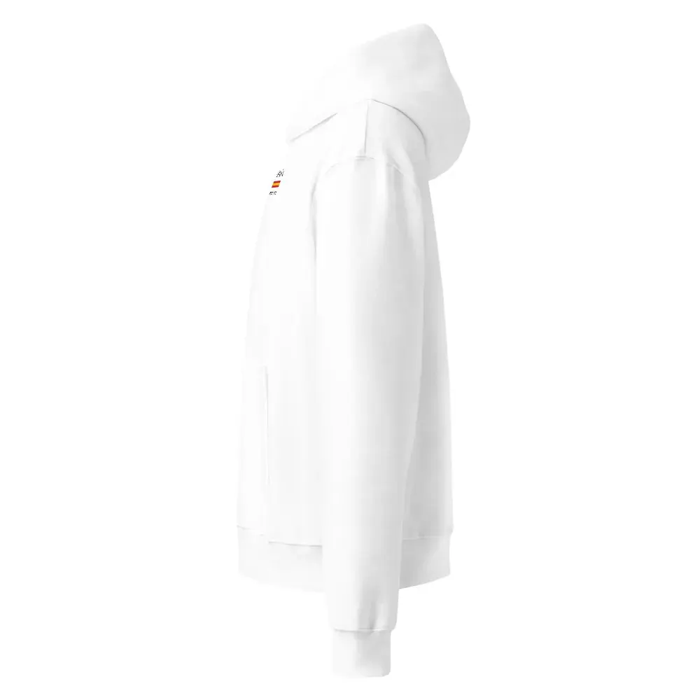 Coordenadas · Día — Sudadera oversize con capucha — White — Left