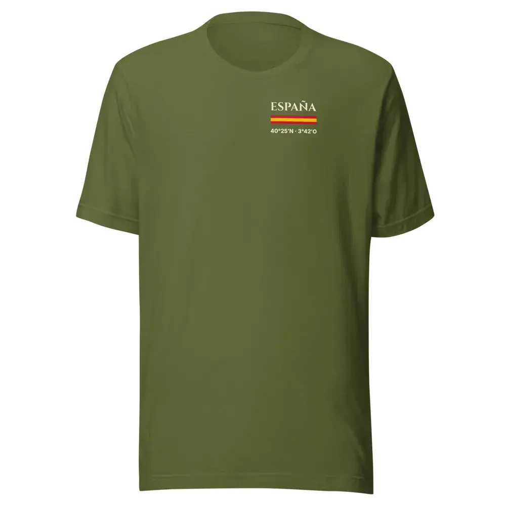 Coordenadas · Noche — Camiseta — Olive