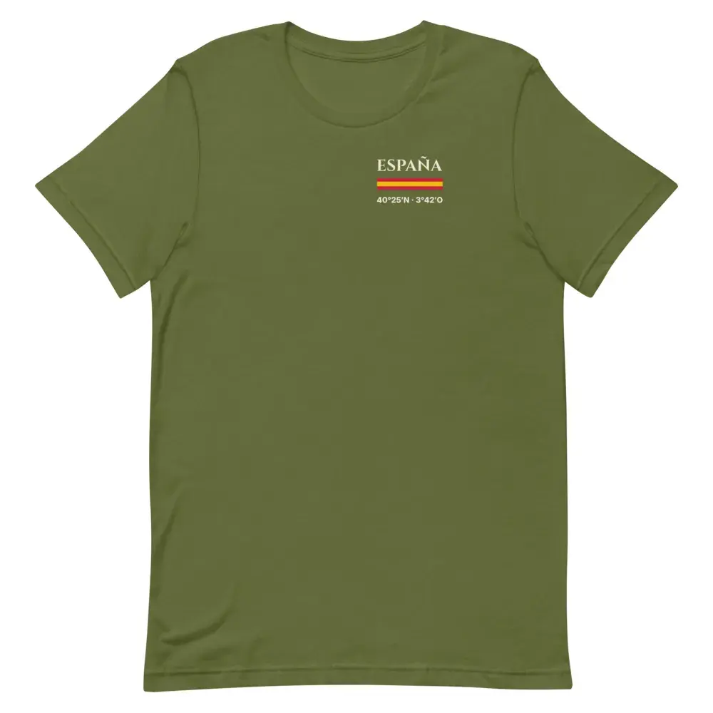 Coordenadas · Noche — Camiseta — Olive — Front