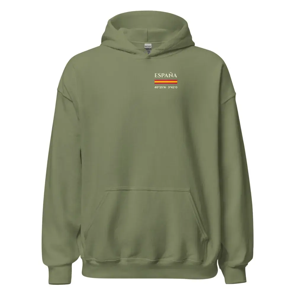 Coordenadas · Noche — Sudadera con capucha — Military Green