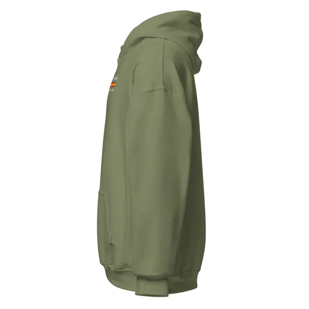 Coordenadas · Noche — Sudadera con capucha — Military Green — Left