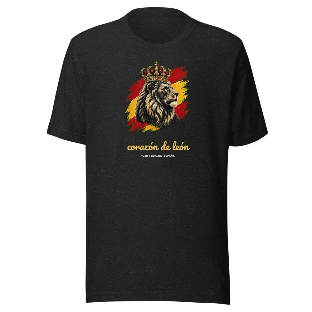 Corazón de León — Camiseta — Black Heather