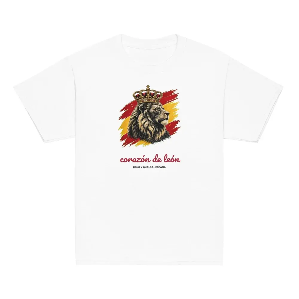 Corazón de León · Claro — Camiseta infantil — White — Front
