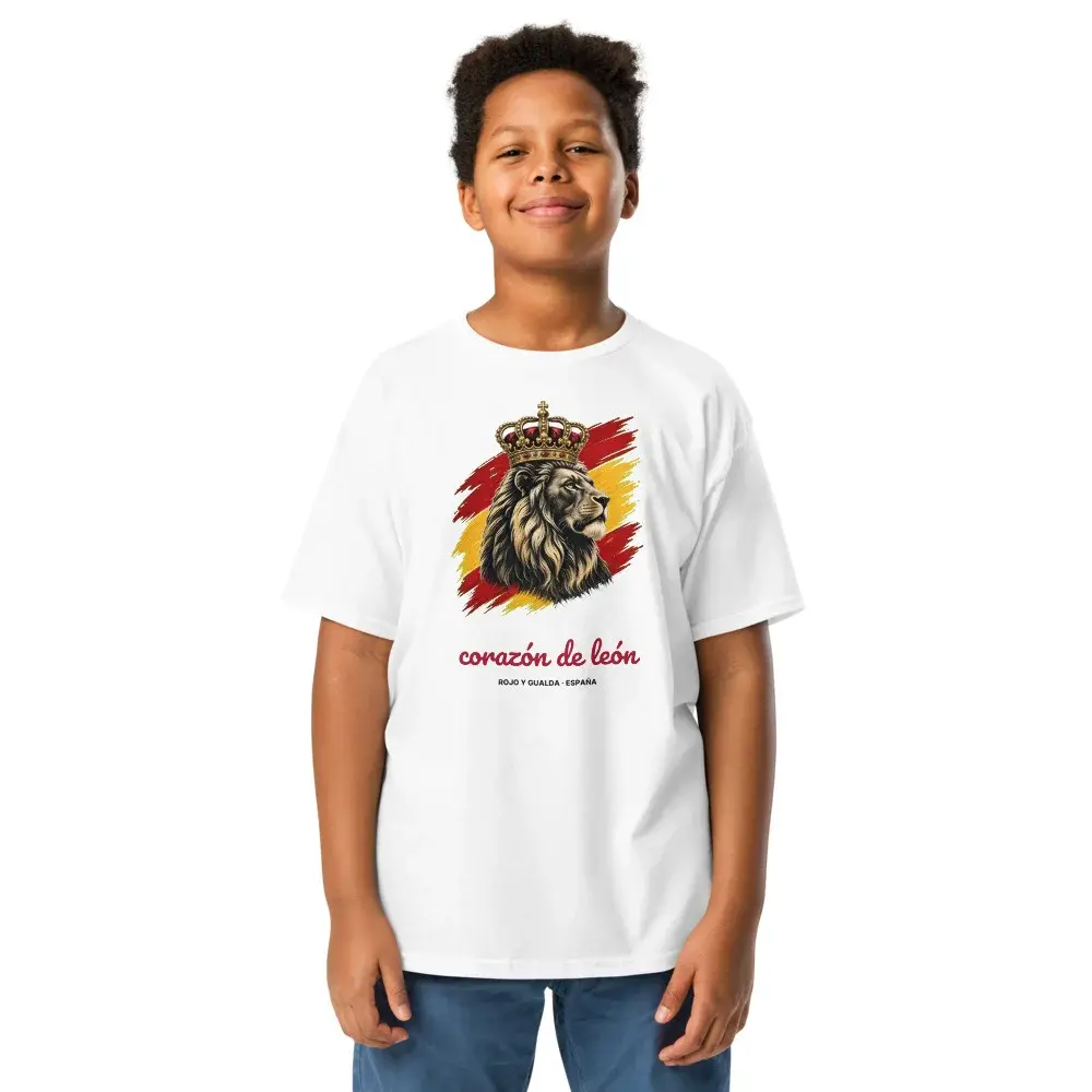 Corazón de León · Claro — Camiseta infantil — White