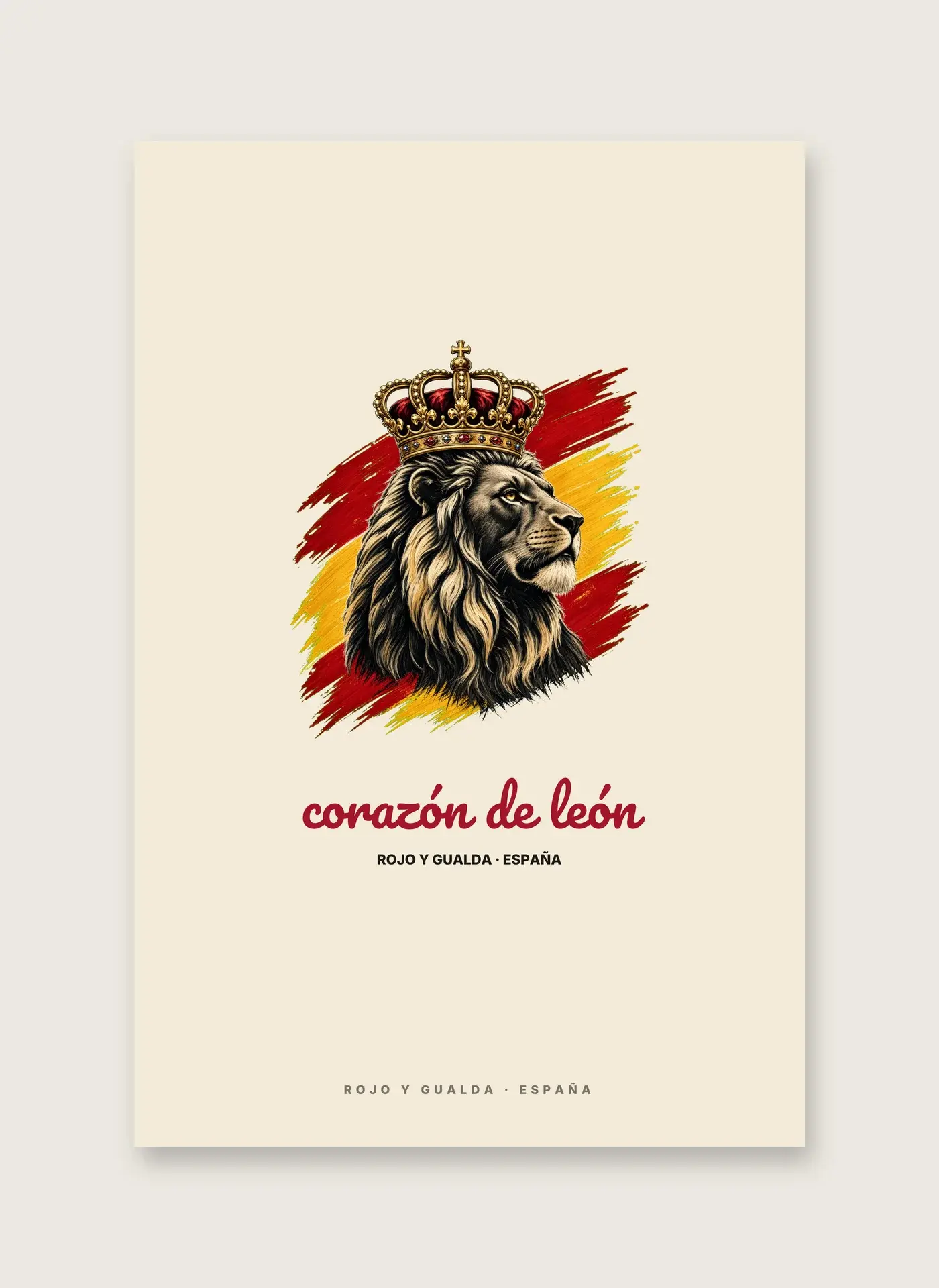 Corazón de León · Claro — Lámina enmarcada — detalle