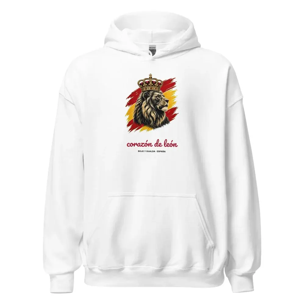 Corazón de León · Claro — Sudadera con capucha — White
