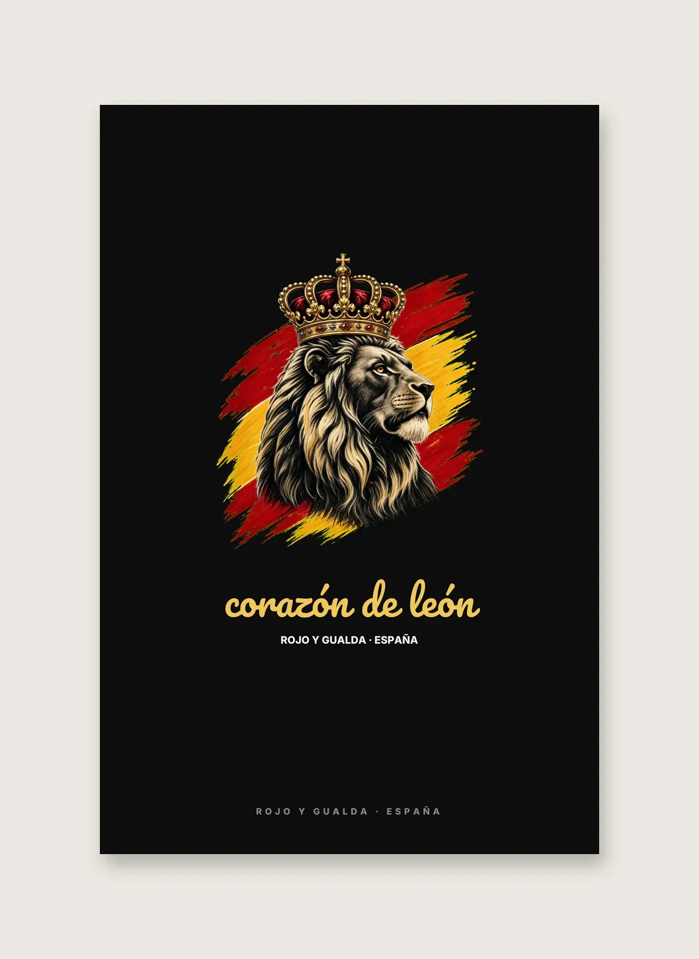Corazón de León — Lámina enmarcada — detalle