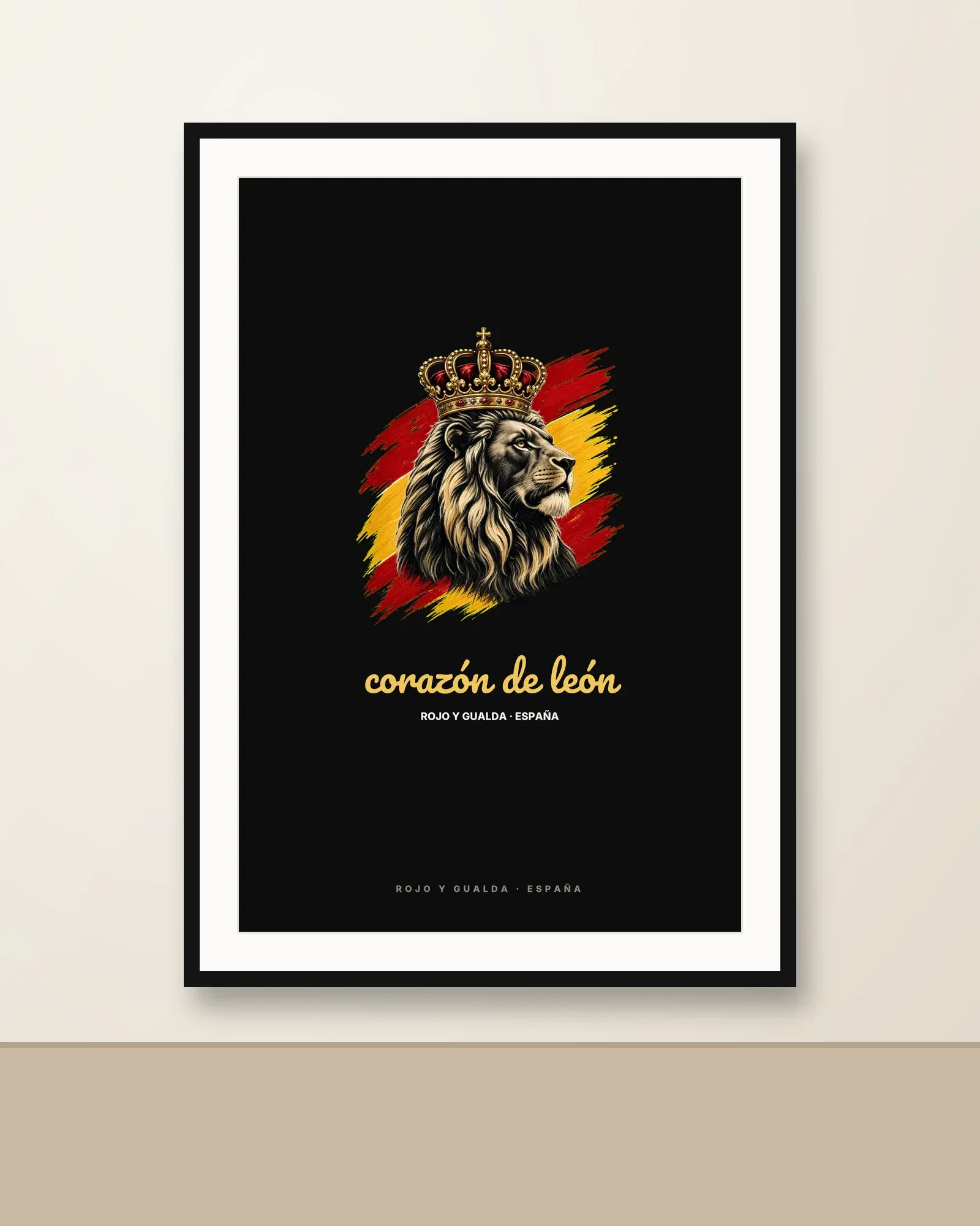 Corazón de León — Lámina enmarcada