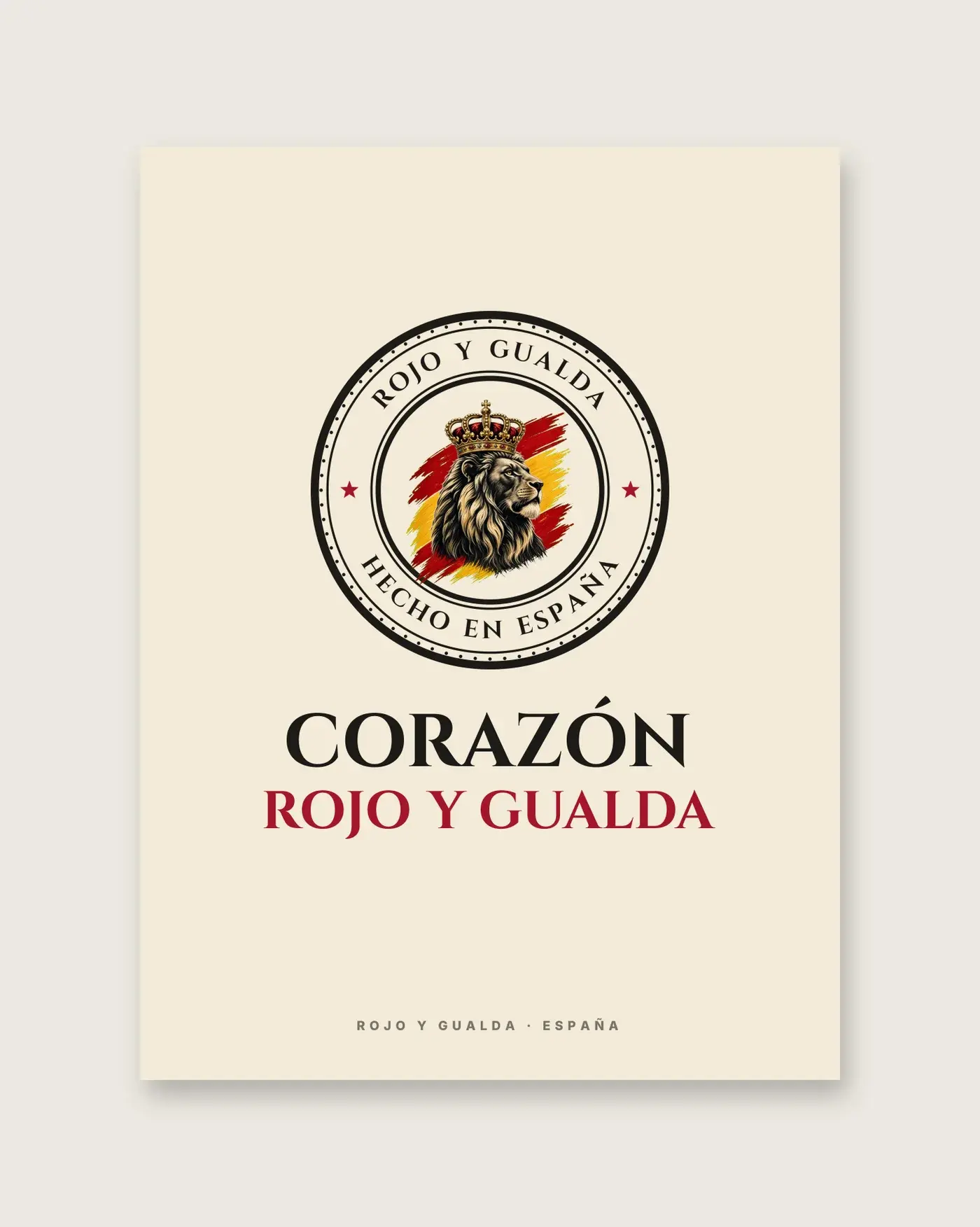 «Corazón rojo y gualda» — Póster — detalle
