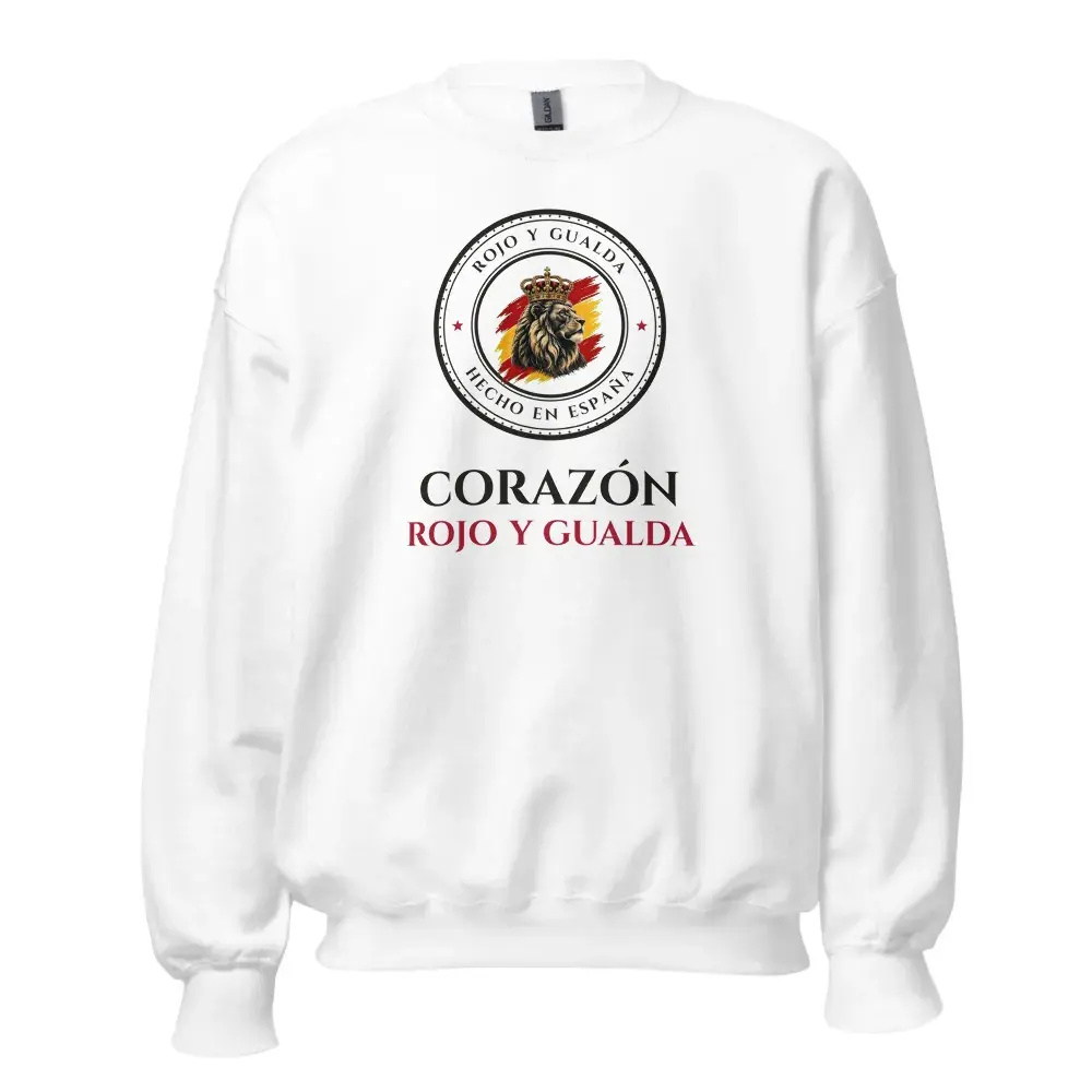 «Corazón rojo y gualda» — Sudadera — White