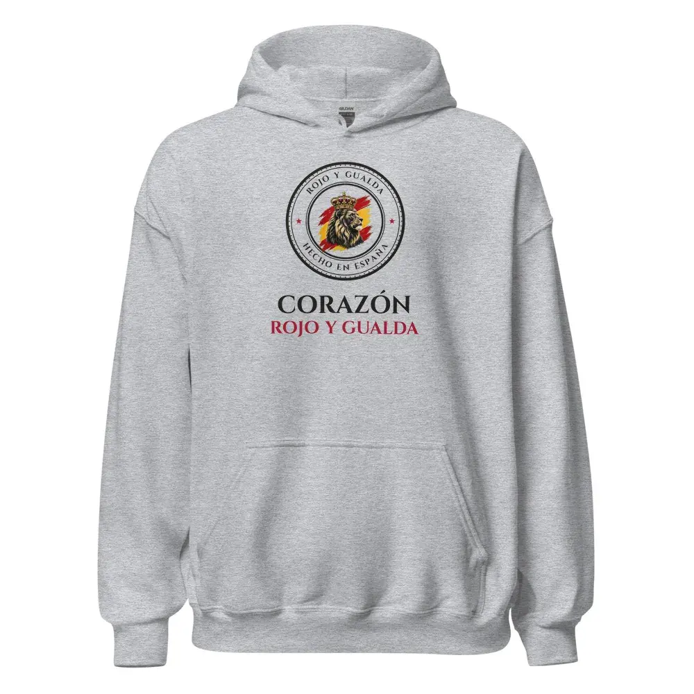 «Corazón rojo y gualda» — Sudadera con capucha