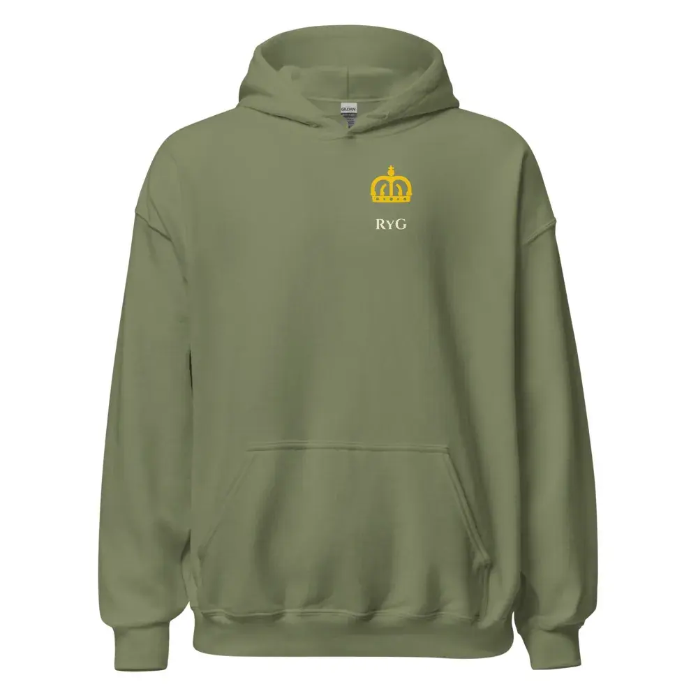 Corona a la Espalda — Sudadera con capucha — Military Green