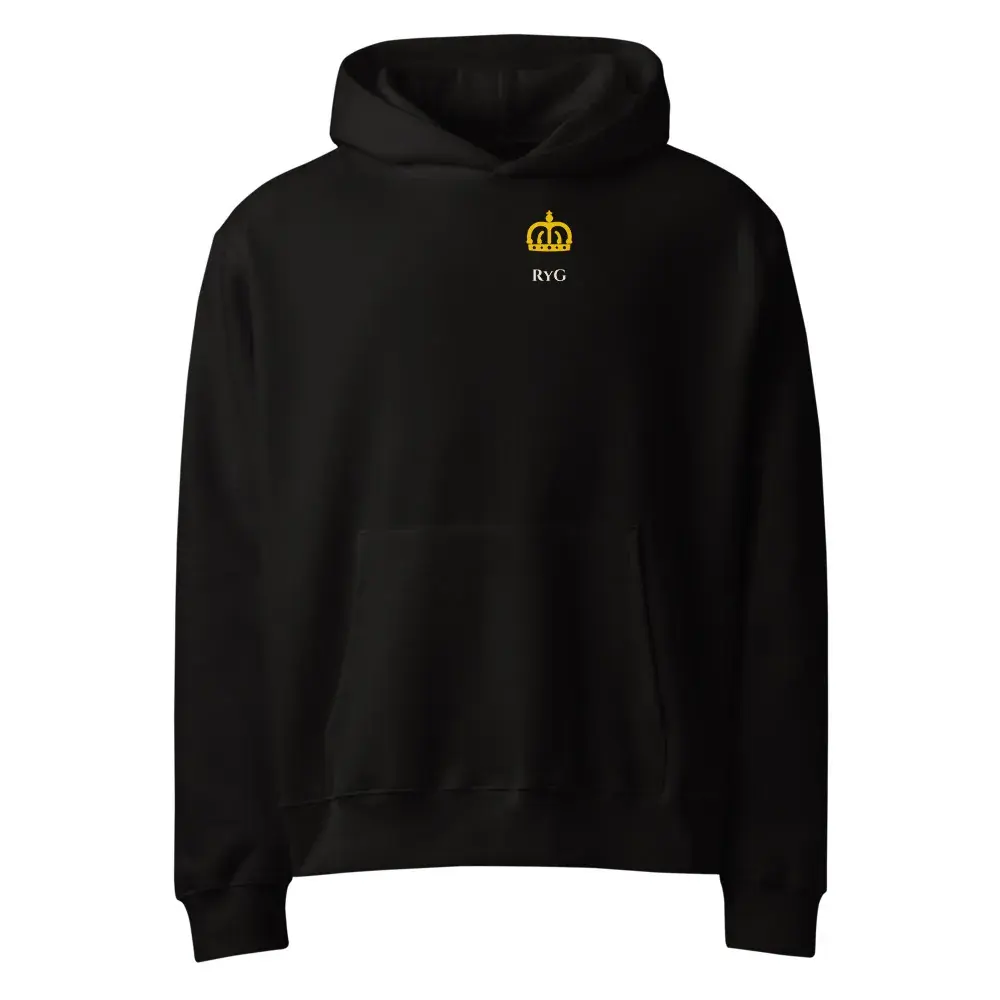 Corona a la Espalda — Sudadera oversize con capucha
