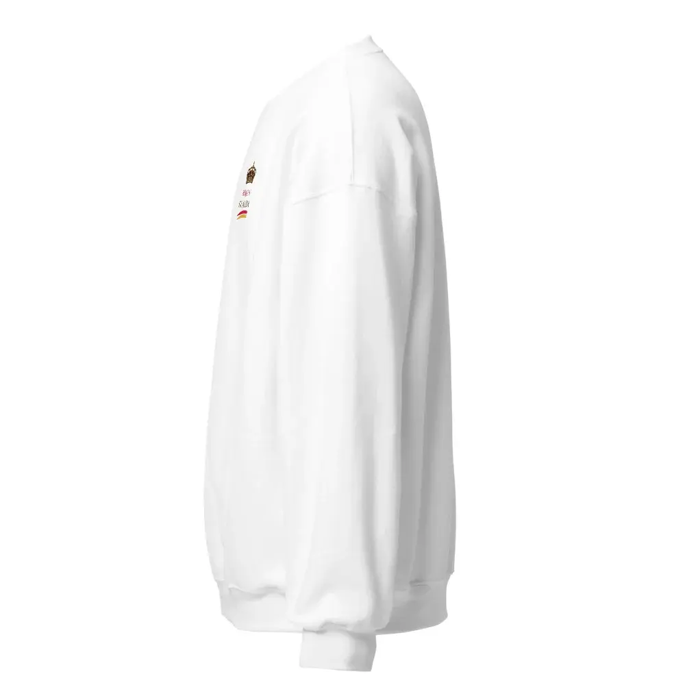 Corona Real · Pecho (claro) — Sudadera — White — Left