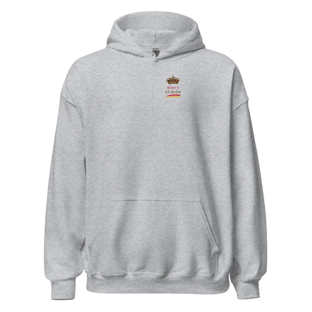 Corona Real · Pecho (claro) — Sudadera con capucha — Sport Grey