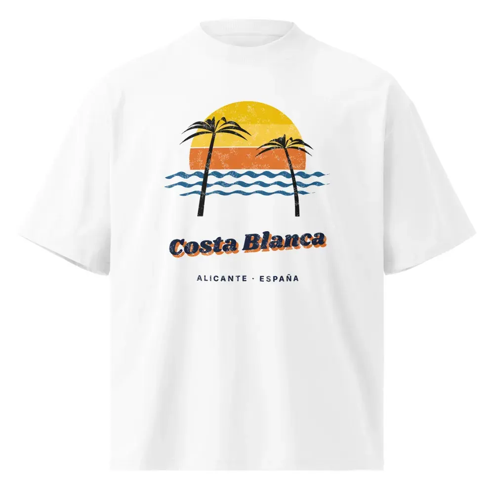 Costa Blanca · Postal — Camiseta oversize — White