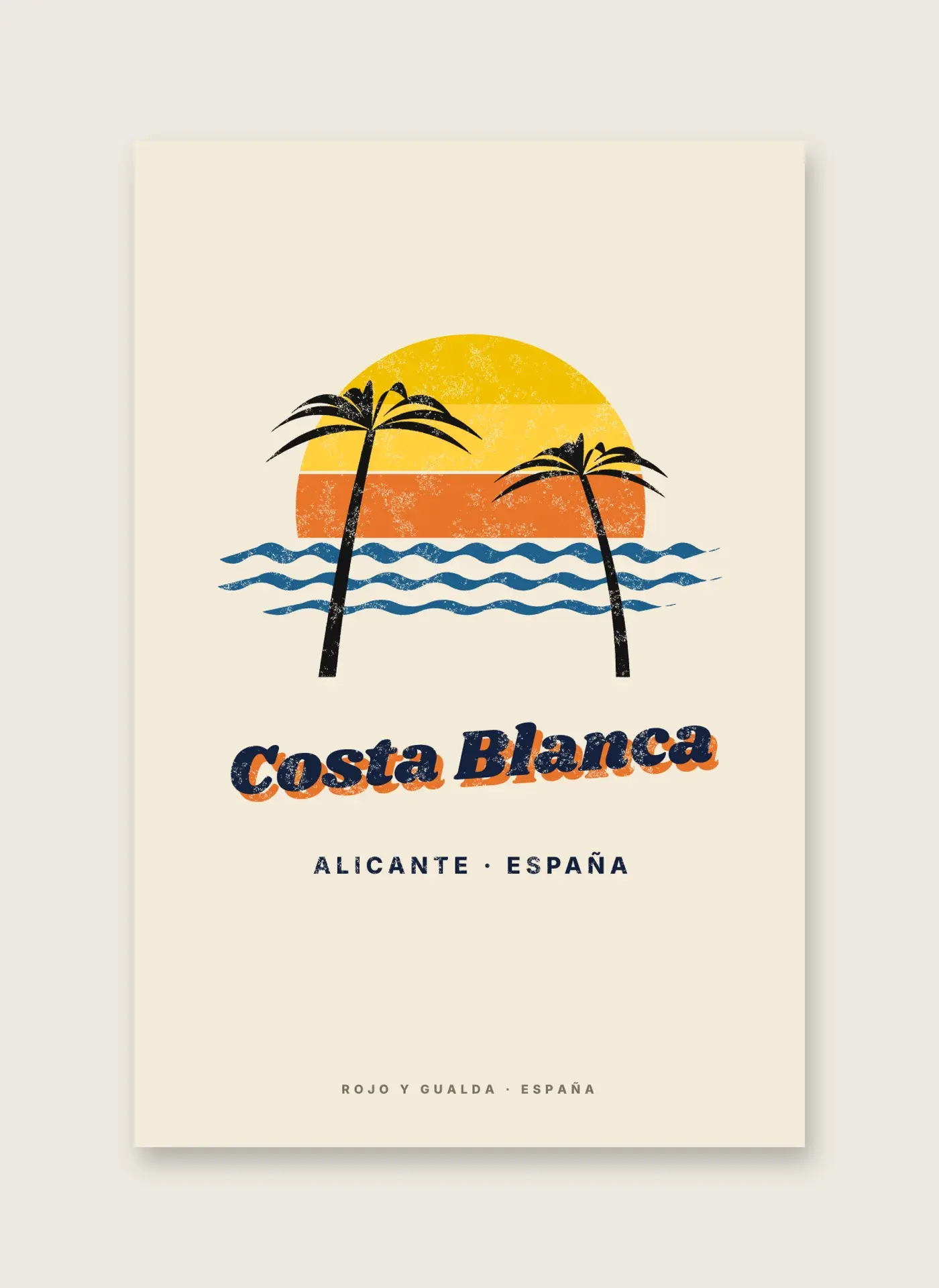 Costa Blanca · Postal — Lámina enmarcada — detalle