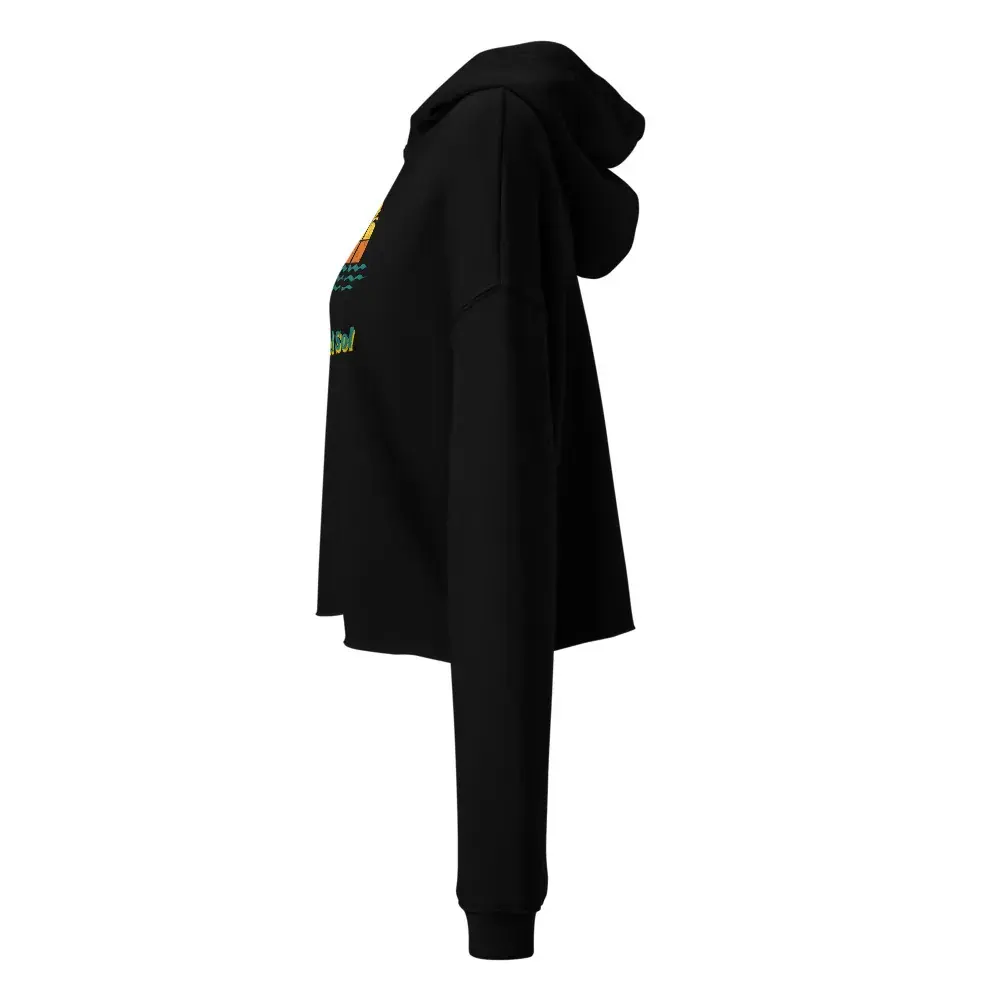 Costa del Sol · Postal — Sudadera corta de mujer — Black — Left