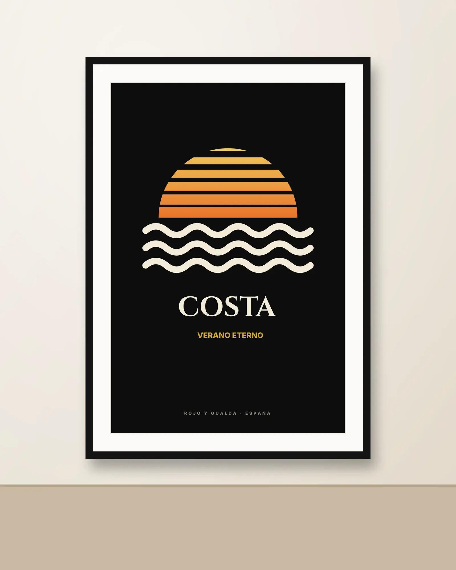 Costa — Lámina enmarcada — Black