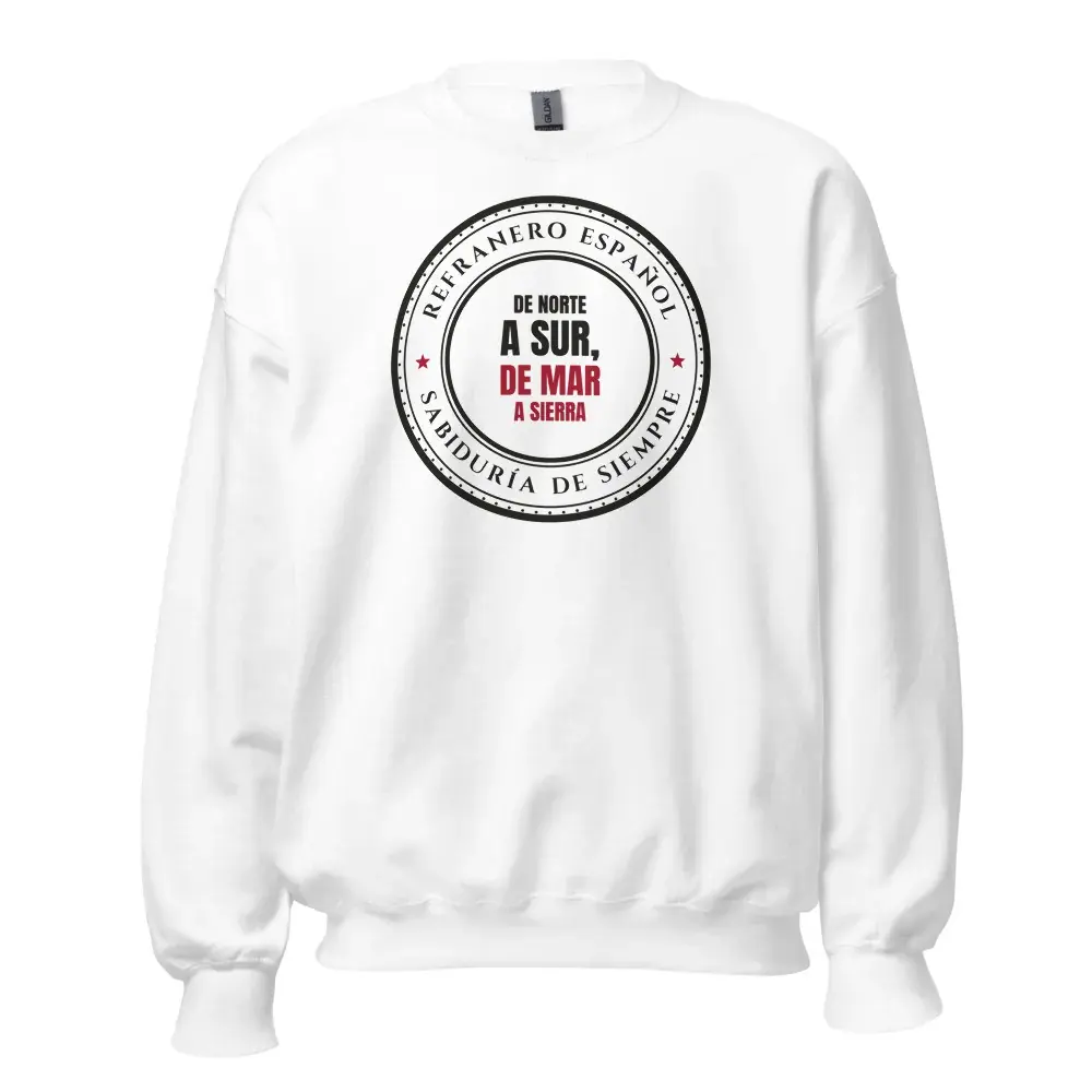 «De norte a sur, de mar a sierra» — Sudadera — White