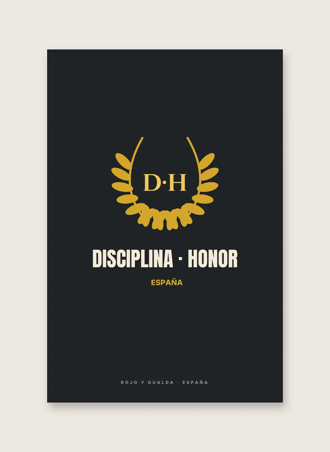 Disciplina y Honor — Lámina enmarcada — detalle