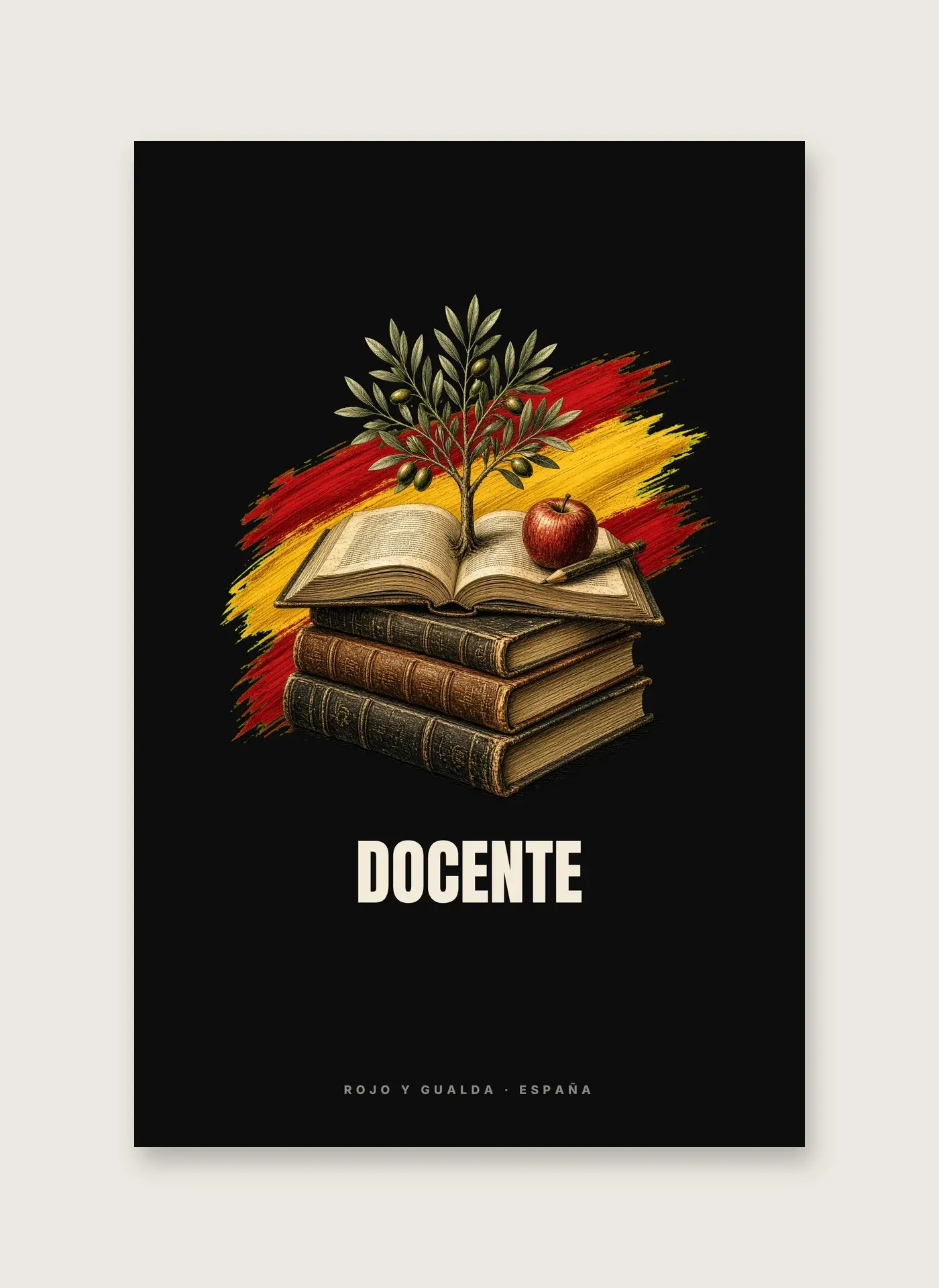 Docente · Arte — Lámina enmarcada — detalle