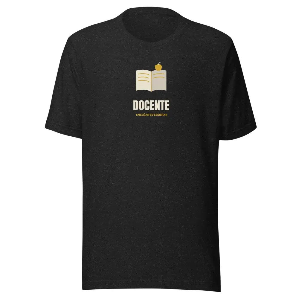 Docente Minimal — Camiseta — Black Heather